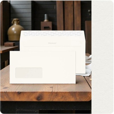 WINDOW Envelopes Wove High White DL-110x220mm 120gsm WINDOW Envelopes Wove High White DL-110x220mm 120gsm